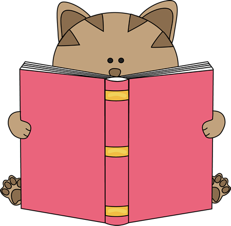 Cat Reading a book 